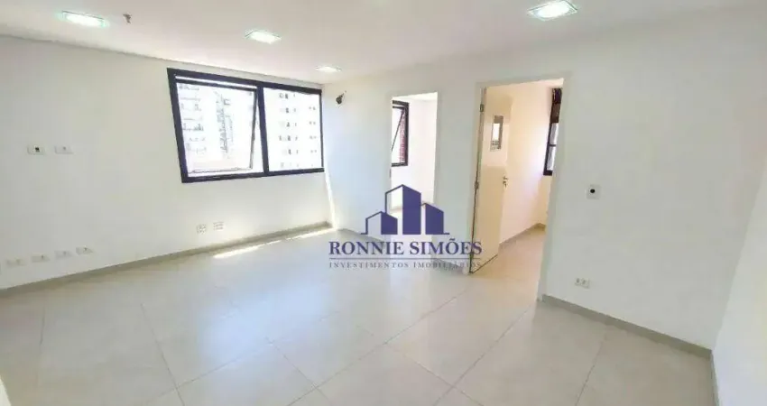 Sala comercial para alugar e vender, 45 m², moema, ed. ibirapuera officer center, 3 salas, 2 wc, copa, 1 vaga, próximo ao shopping e metrô