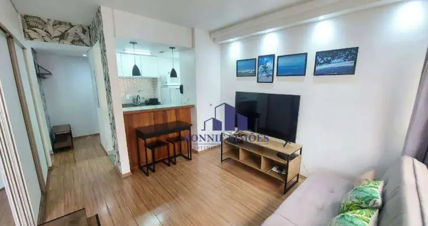 Apartamento/studio com varanda mobiliado para alugar e vender, 39 m², moema, ed. qii, av. ibijaú, 1 dorm., 1 wc, 1 vaga, próximo do metrô e shopping