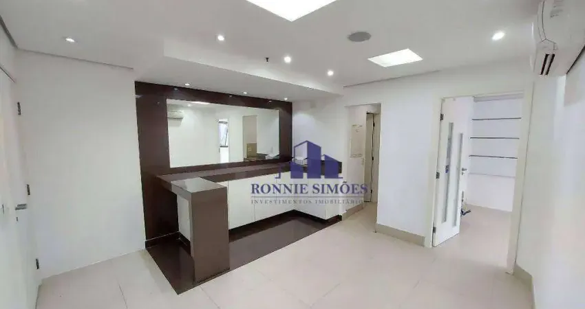 Sala comercial para alugar, 50 m², moema, ed. cedro, av. moema, 3 salas, 2 wc, 1 vaga, próximo do metrô