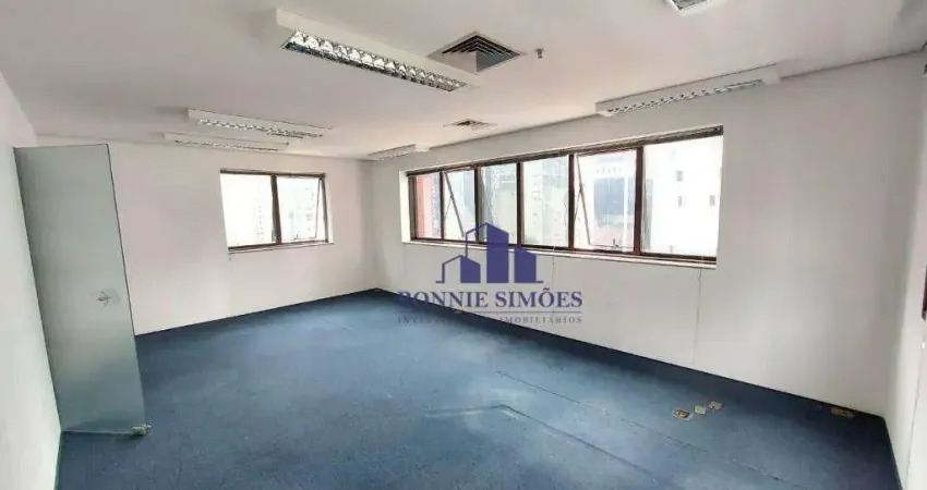 Sala comercial para alugar, 50 m², moema, ed. cedro, av. moema, 3 salas, 2 wc, 1 vaga, próximo do metrô