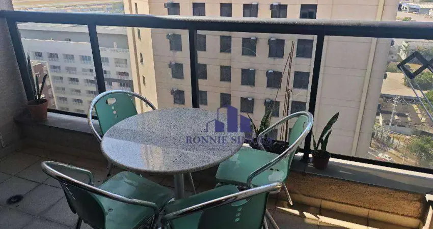 Flat com varanda e mobiliado para alugar, 48 m² 1 dormitórios, 1 wc, 1 vaga, fácil acesso ao aeroporto