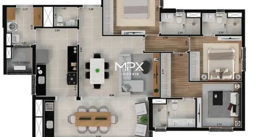 Apartamento com 3 quartos à venda no Nova América, Piracicaba 