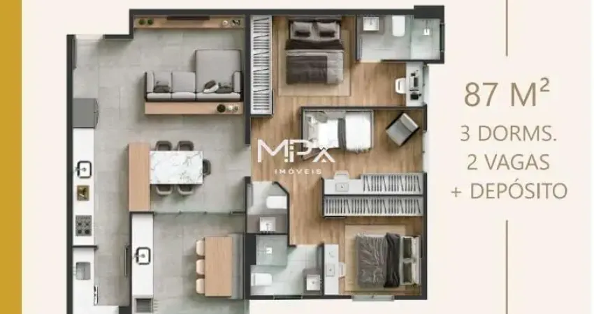 Apartamento com 3 quartos à venda na Vila Rezende, Piracicaba 