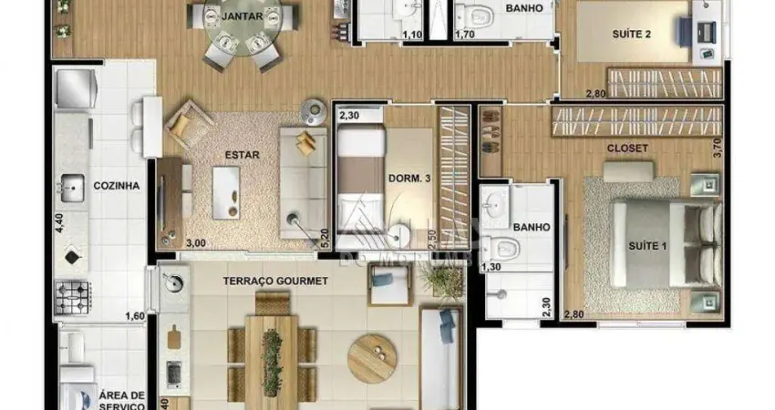 Apartamento com 2 dormitórios à venda, 96 m² por R$ 1.168.000,00 - Vila Andrade - São Paulo/SP