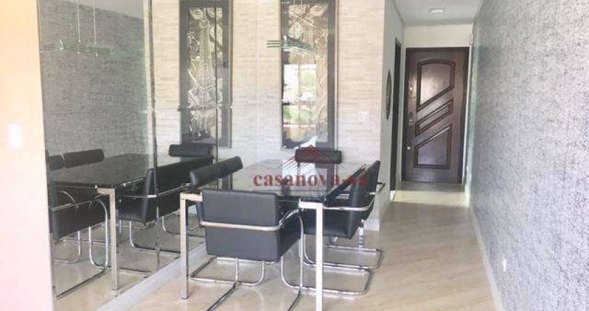 Apartamento com 3 dormitórios para alugar, 92 m² por R$ 3.377,00/mês - Vila Bastos - Santo André/SP