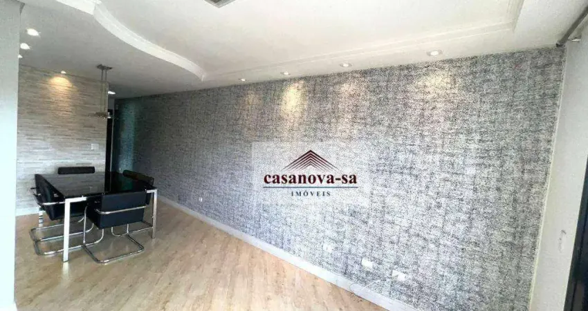 Apartamento com 3 dormitórios para alugar, 92 m² por R$ 3.577,00/mês - Vila Bastos - Santo André/SP