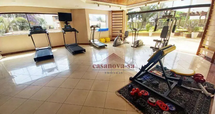 Apartamento com 4 dormitórios para alugar, 192 m² por r$ 8.101,00/mês - vila assunção - santo andré/sp