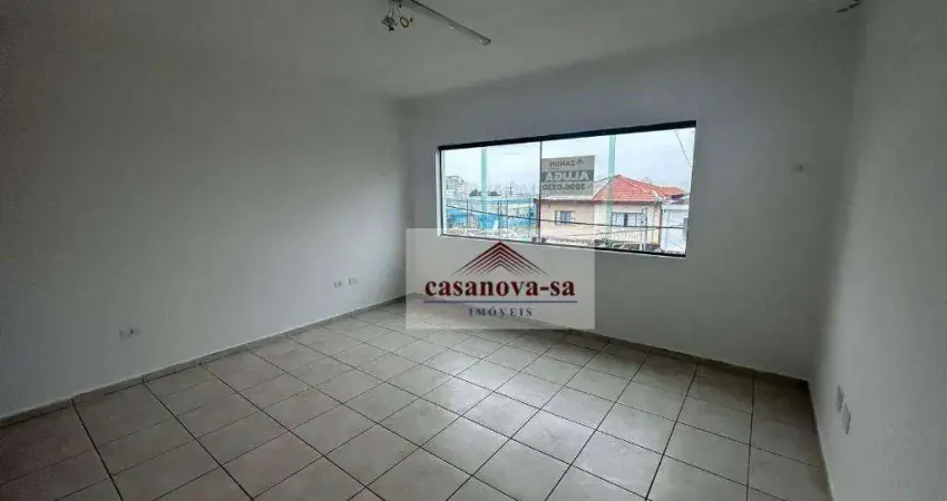 Sala para alugar, 26 m² por r$ 1.110,00/mês - vila apiaí - santo andré/sp