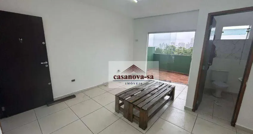 Sala para alugar, 18 m² por r$ 1.010,00/mês - vila apiaí - santo andré/sp