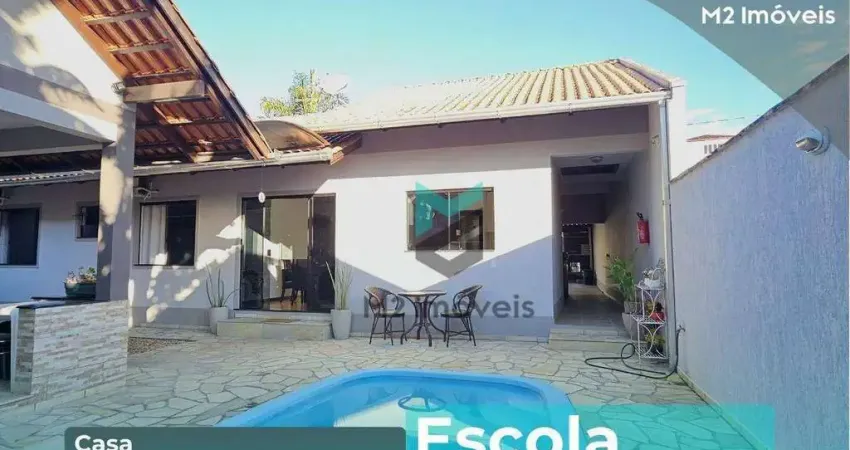 Casa plana 4 quartos semimobiliada com piscina no bairro escola agrícola