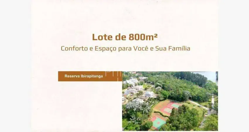 Terreno à venda, 800 m² por R$ 300.000,00 - Reserva Ibirapitanga - Santa Isabel/SP