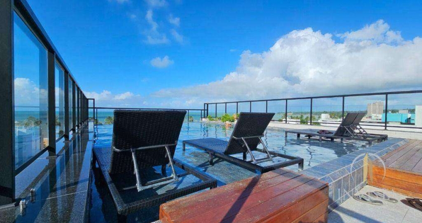 Flat com 1 dormitório à venda, 15 m² por R$ 380.000,00 - Cabo Branco - João Pessoa/PB