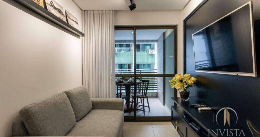 Flat com 1 dormitório à venda, 47 m² por R$ 750.000,00 - Tambaú - João Pessoa/PB