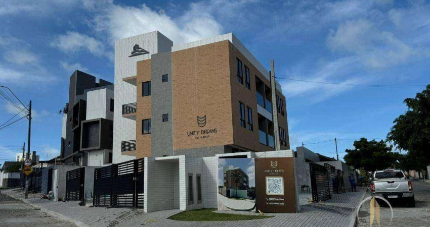 Apartamento NO BRISAMAR com 2 dormitórios à venda, 51 m² por R$ 299.000 - Brisamar - João Pessoa/PB