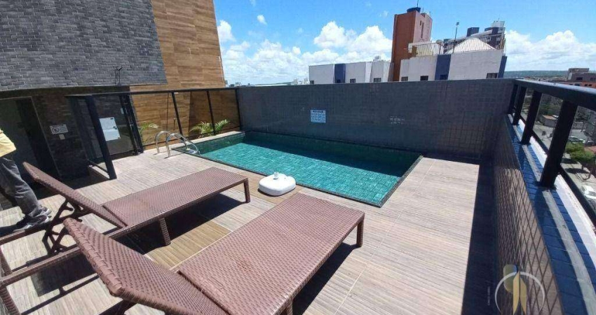 Apartamento com 2 dormitórios para alugar, 60 m² por R$ 3.200,01/mês - Intermares - Cabedelo/PB