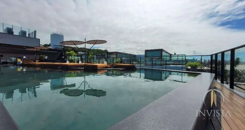 Flat com 1 dormitório à venda, 20 m² por r$ 520.000,00 - cabo branco - joão pessoa/pb