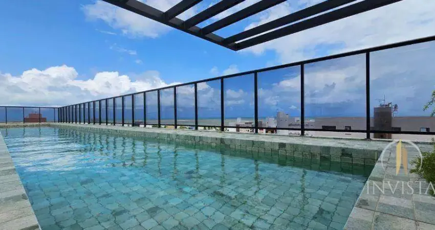 Flat com 1 dormitório à venda, 24 m² por r$ 388.000 - ponta de campina - cabedelo/pb