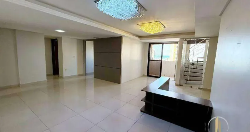 Cobertura com 4 dormitórios à venda, 220 m² por r$ 1.900.000,00 - miramar - joão pessoa/pb