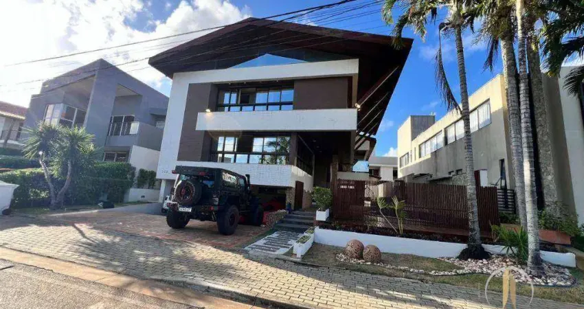 Casa de alto padrão em condominio fechado com 5 dormitórios à venda, 500 m² por r$ 4.100.000 - portal do sol - joão pessoa/pb