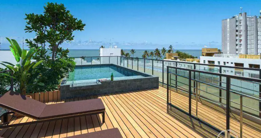 Flat com 1 dormitório à venda, 25 m² por R$ 430.000,00 - Cabo Branco - João Pessoa/PB