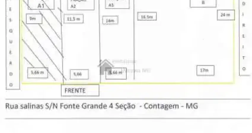 Terreno à venda na Rua Salinas, Fonte Grande, Contagem