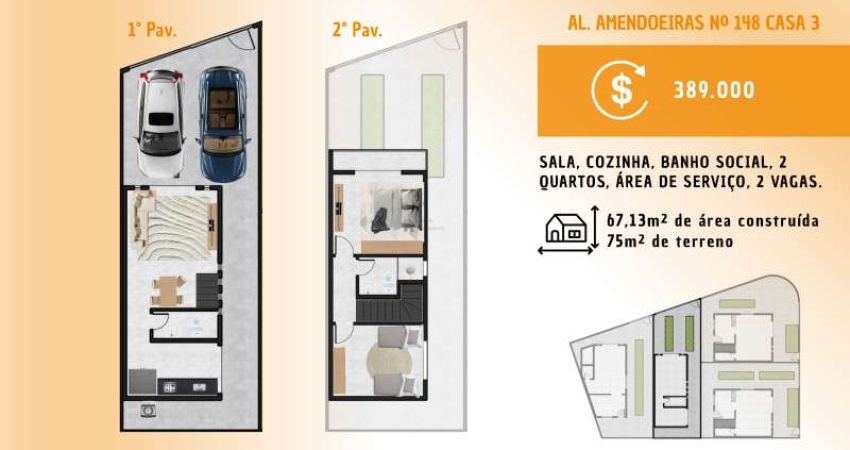 LINDA CASA GEMINADA DUPLEX NO MASTERVILLE EM SARZEDO