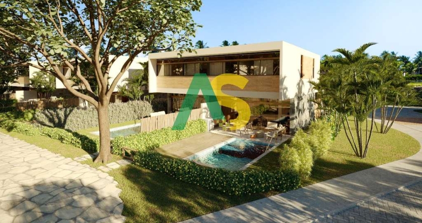 Casa de Luxo em condomínio a Venda na Beira Mar da Praia dos Carneiros, 03 Suítes, 03 Vagas, Lazer Completo