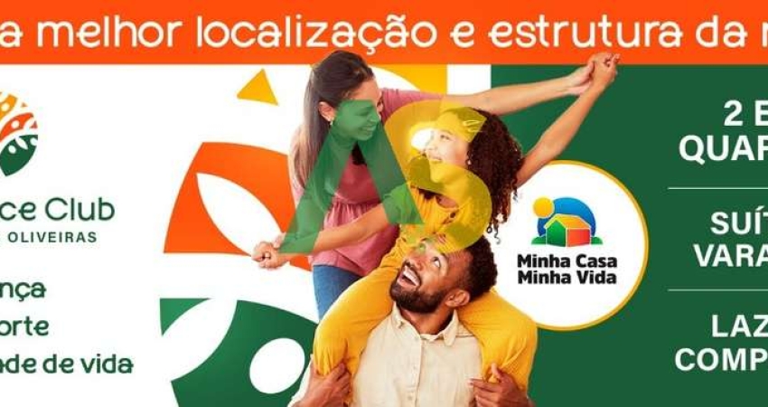 RESIDENCE CLUB JARDINS DAS OLIVEIRAS, Apartamento em Sucupira, Jaboatão-PE: entrada facilitada-Minha Casa Minha Vida - Morar Bem  2 quartos com Lazer.