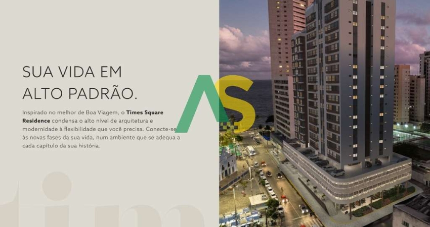 Apartamento à venda em Recife-PE, Boa Viagem: 2 quartos, 1 suíte, 2 salas, 1 vaga, 48m². Aproveite!