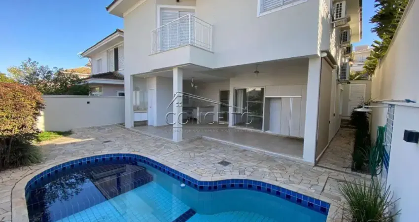 Sobrado disponível para locação no condomínio terras de piracicaba com área construída de 254 m² | 4 dormitórios, sendo 2 suítes e 4 vagas de garagem