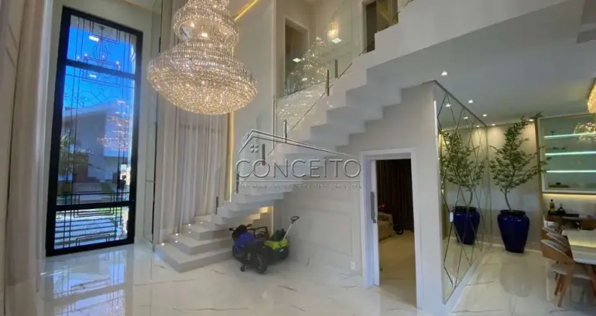 Sobrado para locação no condomínio residencial villa d'áquila com 235m² | 4 suítes e 4 vagas de garagem.