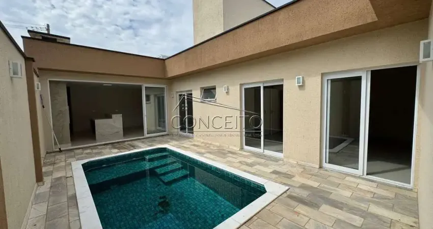 Casa térrea à venda no Condomínio Soleil Piracicaba com 160 m² | 3 suítes, sendo 1 suíte com closet e 4 vagas de garagem.