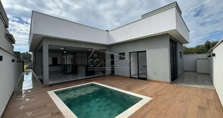 Casa térrea à venda no condomínio Residencial Moinho Vermelho com 234,74 m² | 3 suítes e 6 vagas de garagem, sendo 3 cobertas.