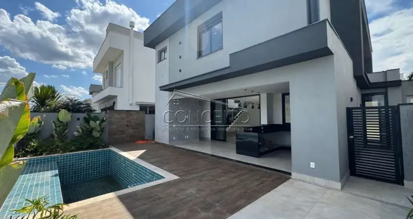 Sobrado à venda no Condomínio Residencial Villa D'Aquila com 262 m² | 3 suítes com closet e 4 vagas de garagem, sendo 2 cobertas.