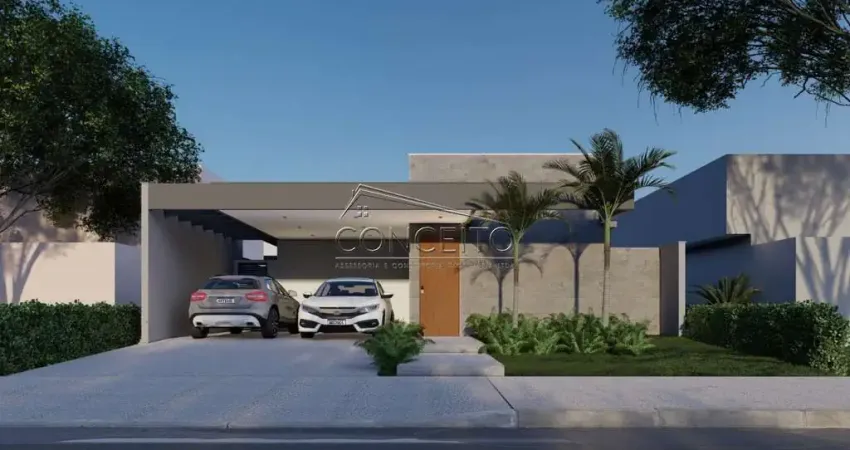 Casa térrea em construção à venda no Condomínio Belmonte Piracicaba com 137 m² | 3 suítes e 4 vagas de garagem