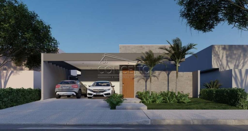 Casa térrea em construção à venda no Condomínio Belmonte Piracicaba com 137 m² | 3 suítes e 4 vagas de garagem