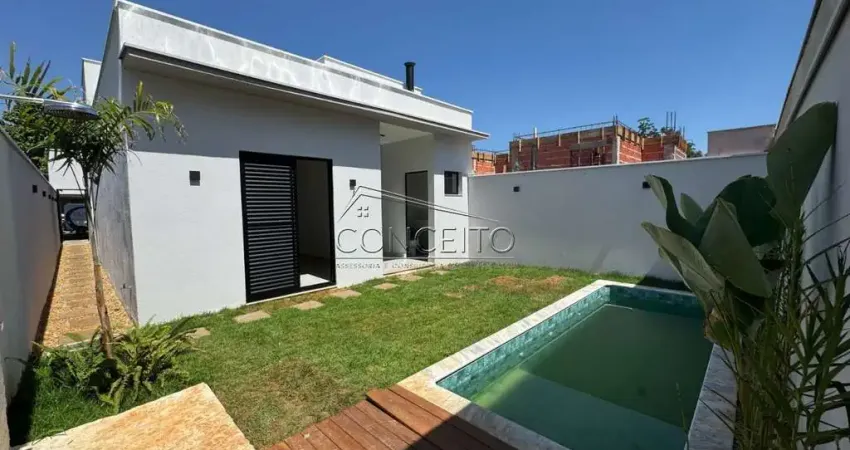 Casa recém construída no Condomínio Recanto do Piracicamirim com 130 m² | 3 dormitórios, sendo 1 suíte e 2 vagas de garagem cobertas.