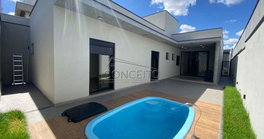 Casa térrea à venda no Condomínio Soleil Piracicaba com 194m² | 3 suítes e 4 vagas de garagem.