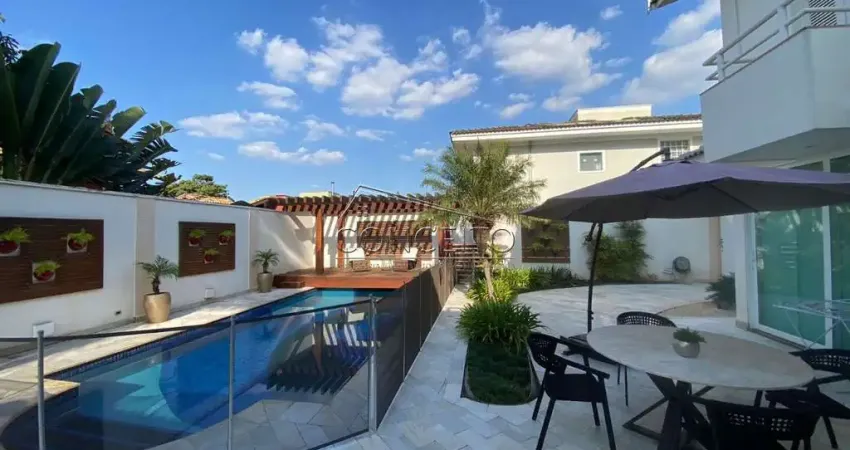 Sobrado de alto padrão à venda no Condomínio Terras de Piracicaba com 335 m² | 4 suítes com armários e 6 vagas de garagem.