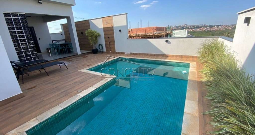 Casa térrea à venda no Condomínio Residencial Damha com 206 m² | 3 suítes, sendo 1 suíte com closet e hidro e 4 vagas de garagem.
