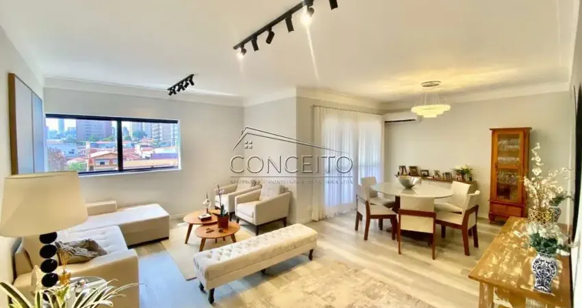 Apartamento à venda no Edifício Maison Cartier com 170 m² | 3 dormitórios, sendo 2 suítes e 3 vagas de garagem paralelas.