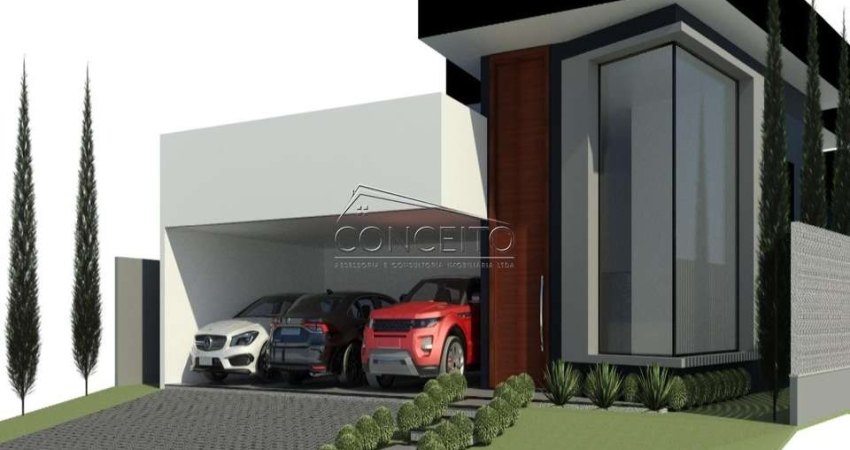Casa térrea em fase final de construção e à venda no condomínio Alphaville Piracicaba com 217m² | 3 suítes com closet e 6 vagas de garagem.