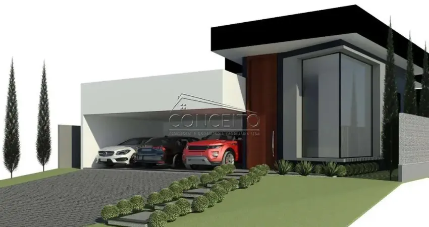 Casa térrea em fase final de construção e à venda no condomínio alphaville piracicaba com 217m² | 3 suítes com closet e 6 vagas de garagem.