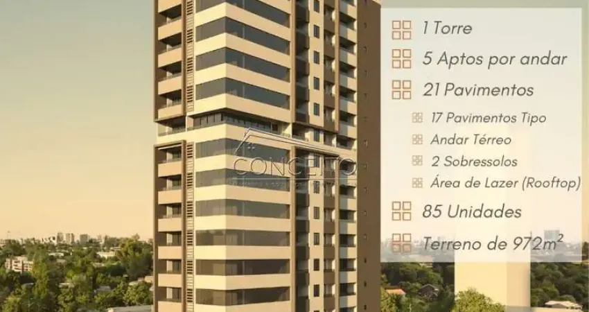 Lançamento Edifício Halma no bairro Alto, com unidades de 49 a 63 m² de área útil, 1 ou 2 dormitórios e 1 vaga de garagem.