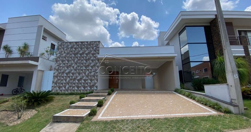 Casa térrea para locação no condomínio Residencial Villa D'Aquila com 168 m² | 3 dormitórios, sendo 2 suítes e 4 vagas de garagem