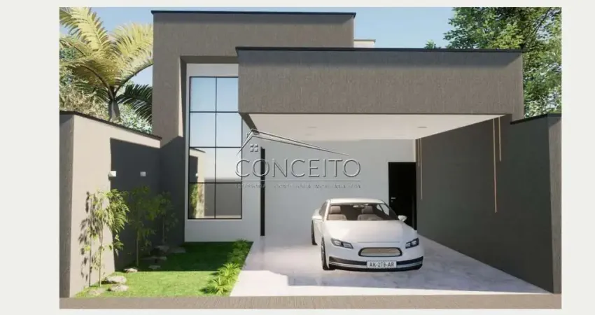 Casa térrea em construção à venda no Condomínio Recanto do Piracicamirim com 140 m² | 3 dormitórios, sendo 1 suíte e 2 vagas de garagem cobertas.