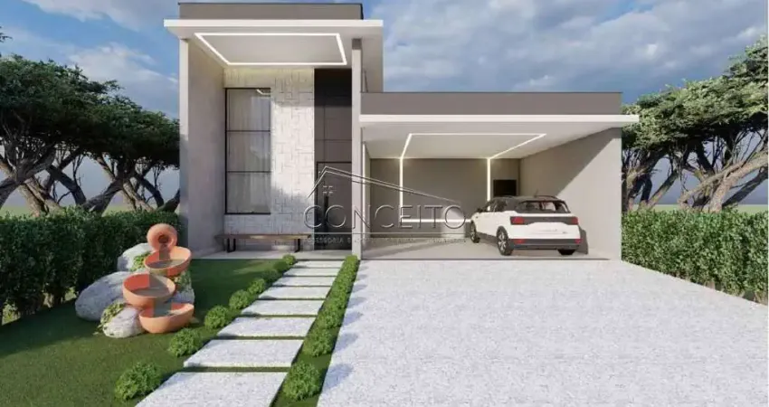 Casa térrea em construção à venda no condomínio Residencial Park Unimep Taquaral | 3 dormitórios, sendo 1 suíte com closet e 4 vagas de garagem