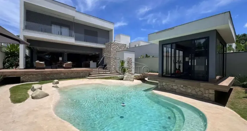 Sobrado de alto padrão disponível para venda ou locação, no condomínio damha i com área construída de 405,25 m² | 4 suítes e 6 vagas de garagem.