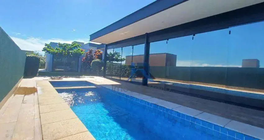 Casa térrea com 3 suítes, piscina e rica em armários- reserva santa rosa - itatiba/sp