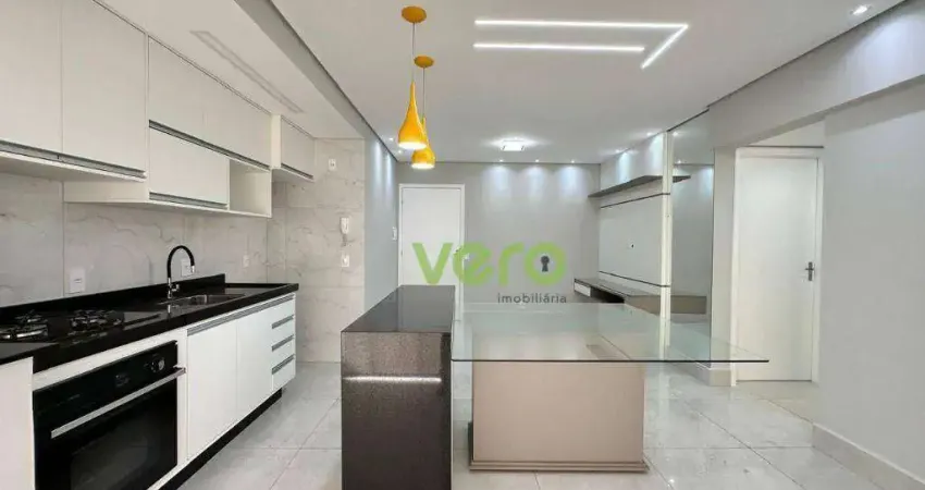 Apartamento com 2 dormitórios para alugar, 66 m² por r$ 2.497,00/mês - catharina zanaga - americana/sp